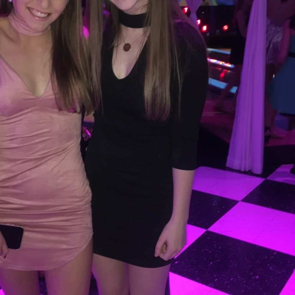 Black High Neck Cutout Dress